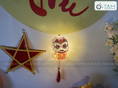 Lồng đèn con thỏ giỏ tre - sao mây có đèn Led (Trung thu - Đoàn viên) LDEN-TRE-02
